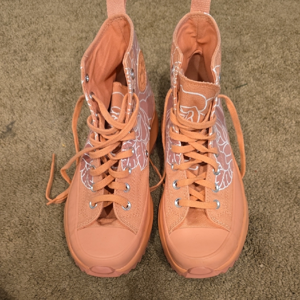 Womens Converse Run Star Hike Rose Pink Quartz Platform Sneakers